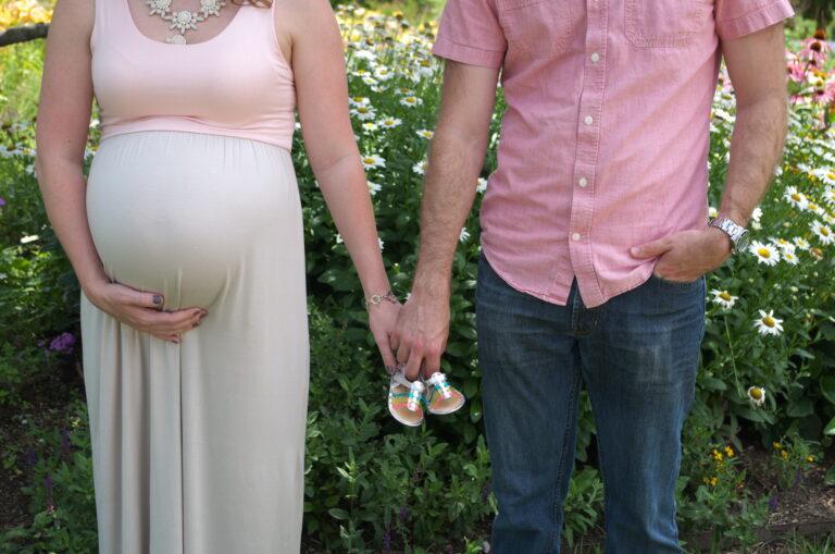 Pink Blush Maternity Colorblock Maternity Dress