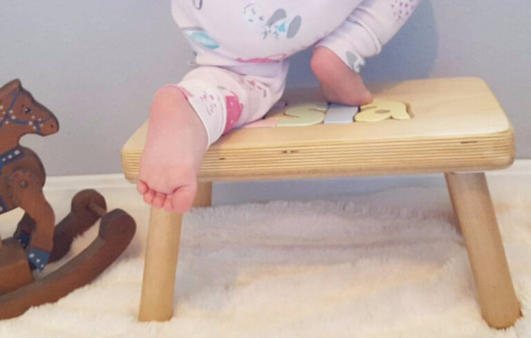 CubbyHoleToys Personalized Puzzle Name Stool