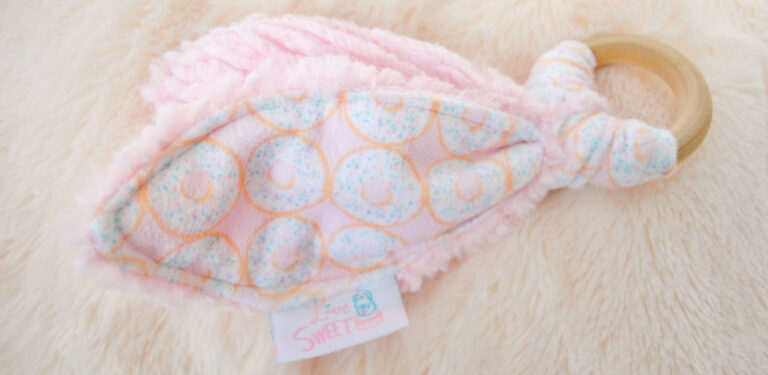 Pink Donut Teether by Live Sweet Shop