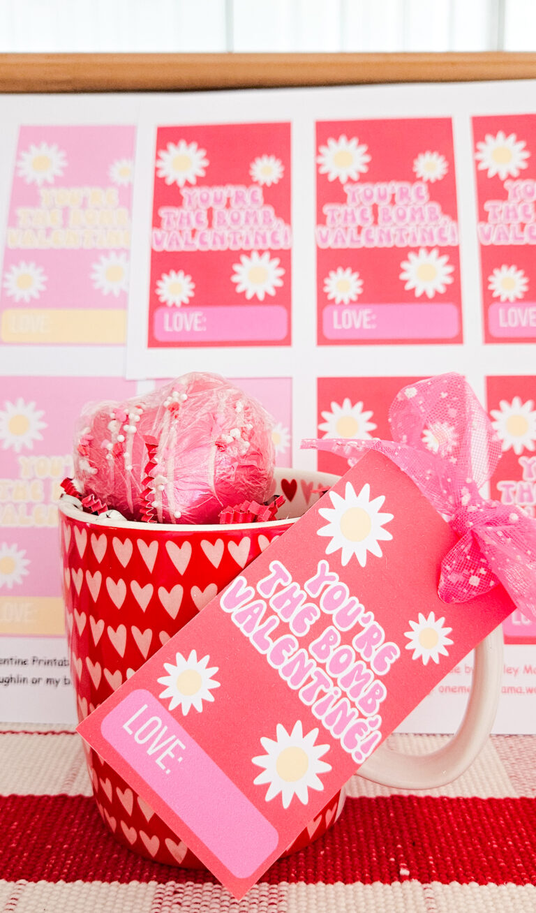 Hot Cocoa Bomb Valentine Idea & Free Printable