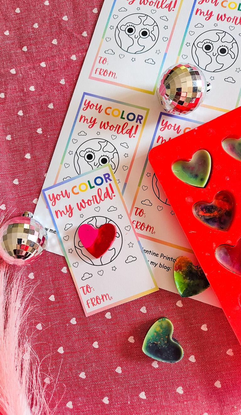 Crayon Valentines Day DIY and Free Printable