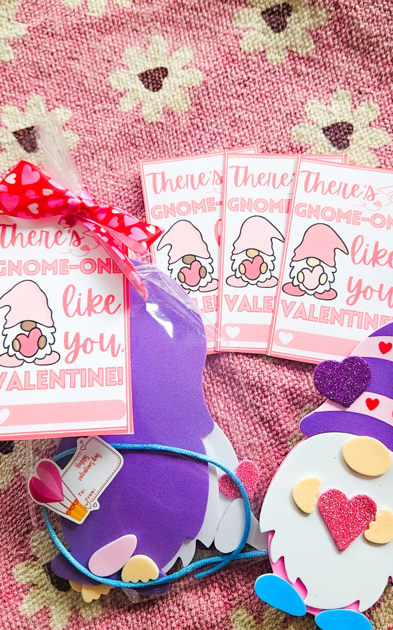 Gnome Craft Class Valentine & Free printable!