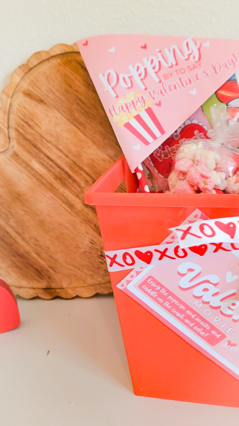 Family Movie Love Basket Idea and Printable