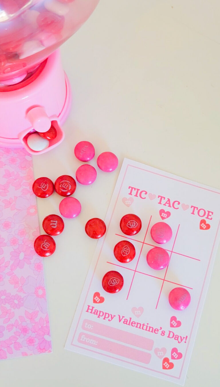 M&M tic tac toe Idea and Printable