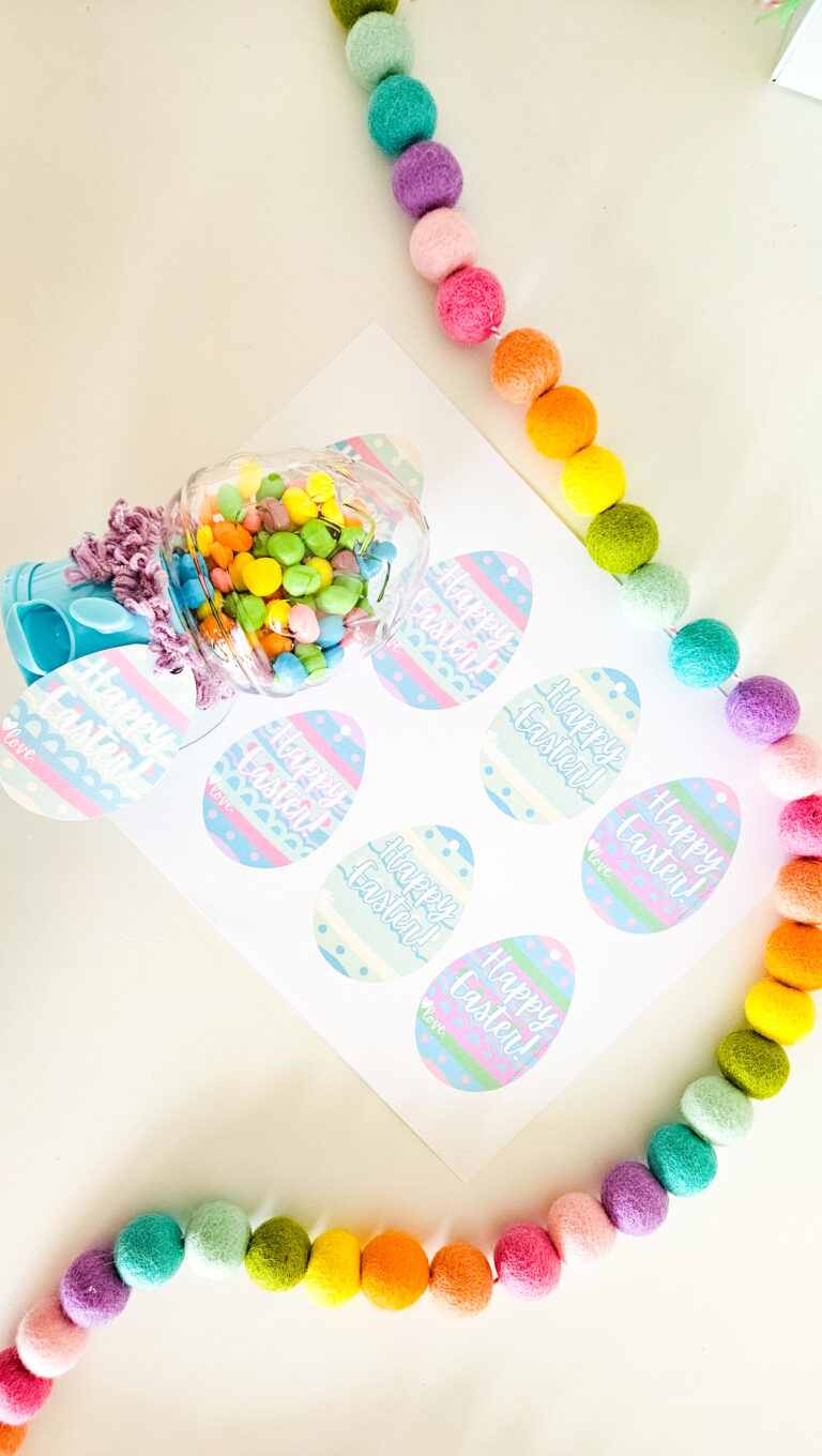 Jelly Bean Dispenser and Happy Easter Tag FREEBIE