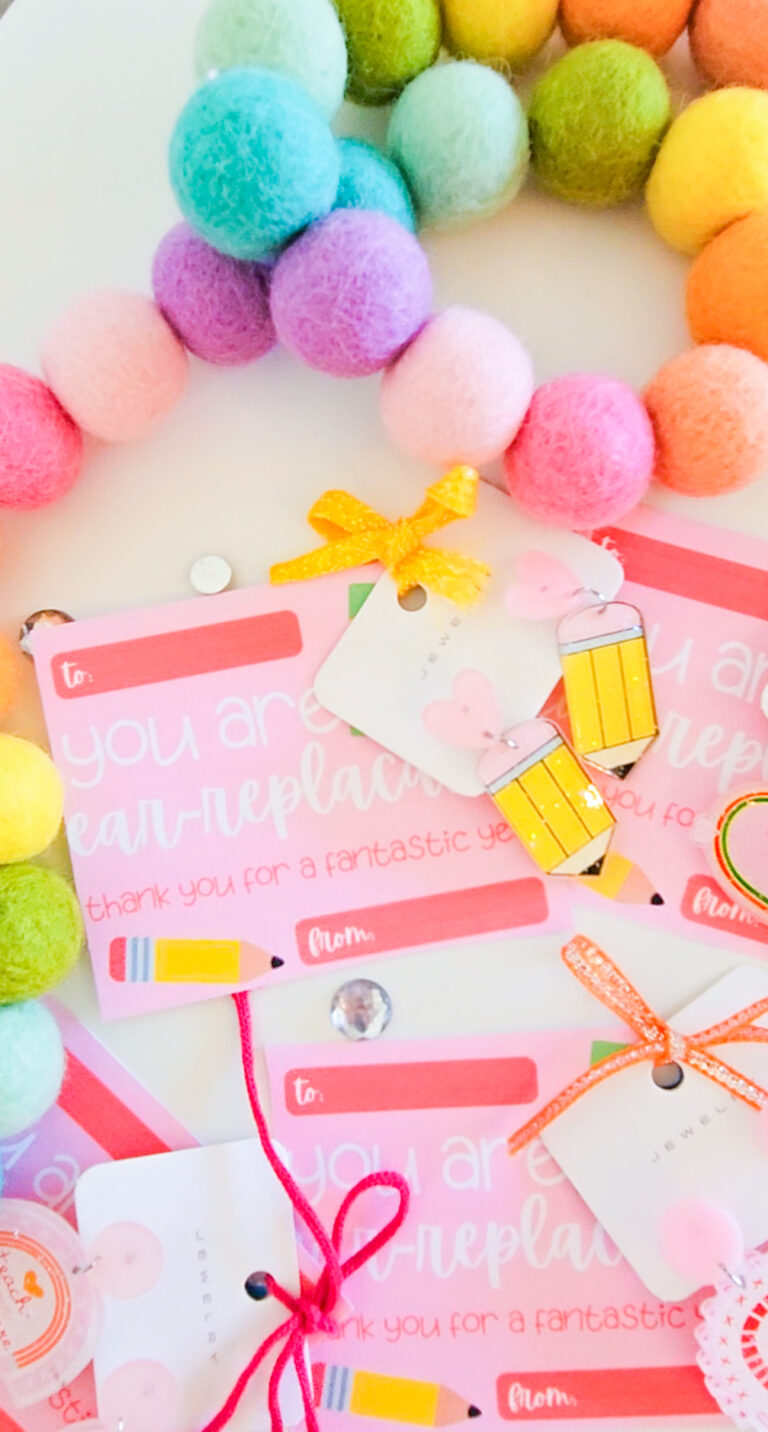 Teacher Earrings Gift Idea & Printable