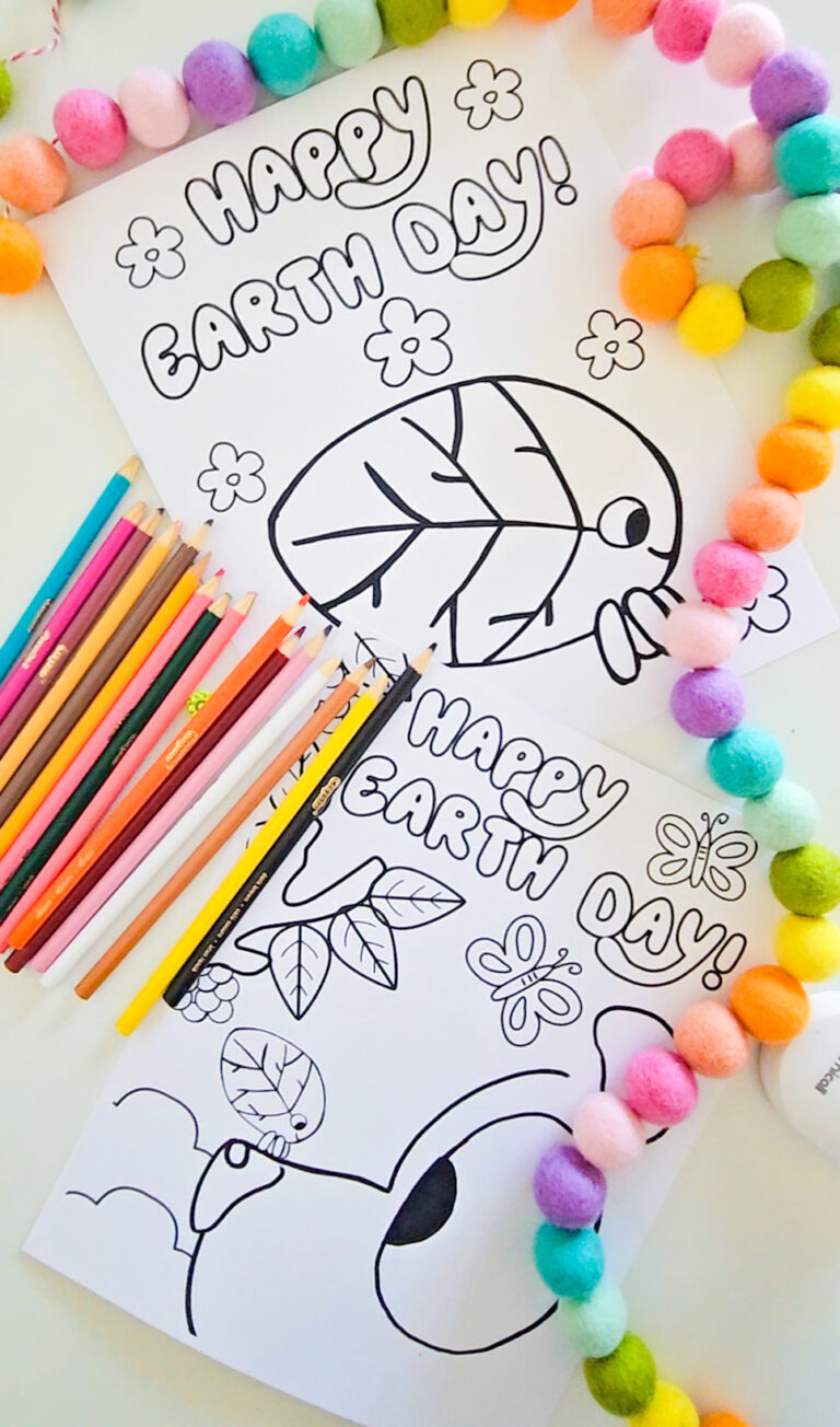 Earth Day Bingo Coloring Page Walking Leaf
