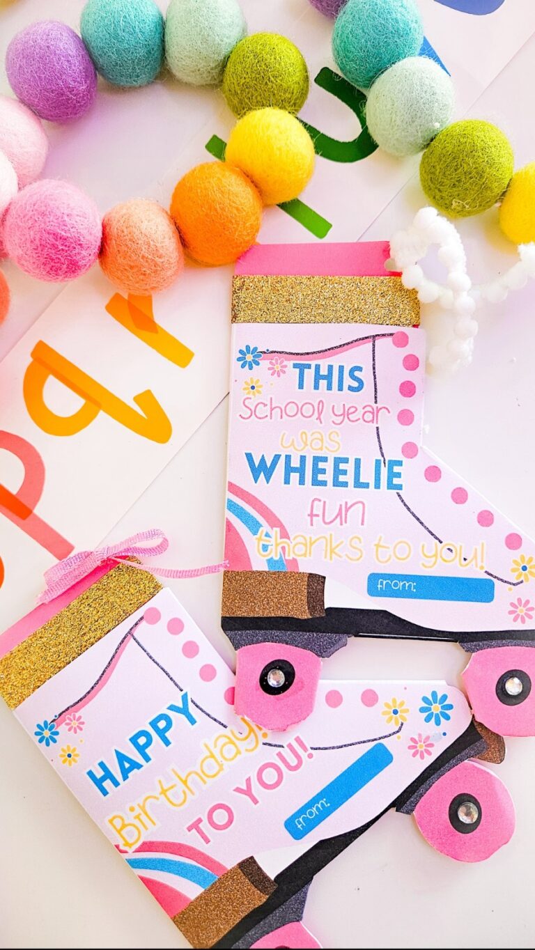 Roller Skate Gift Card Holder Printable