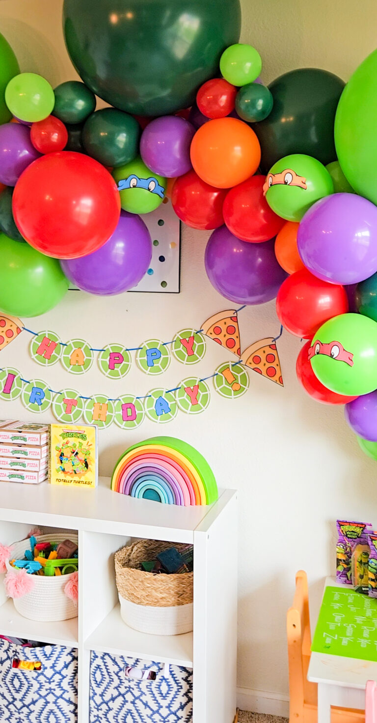 TMNT Balloon Garland & mask printable