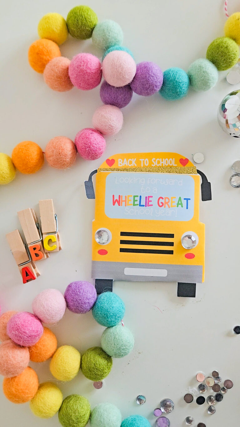 Back to School Bus Gift Card Holder