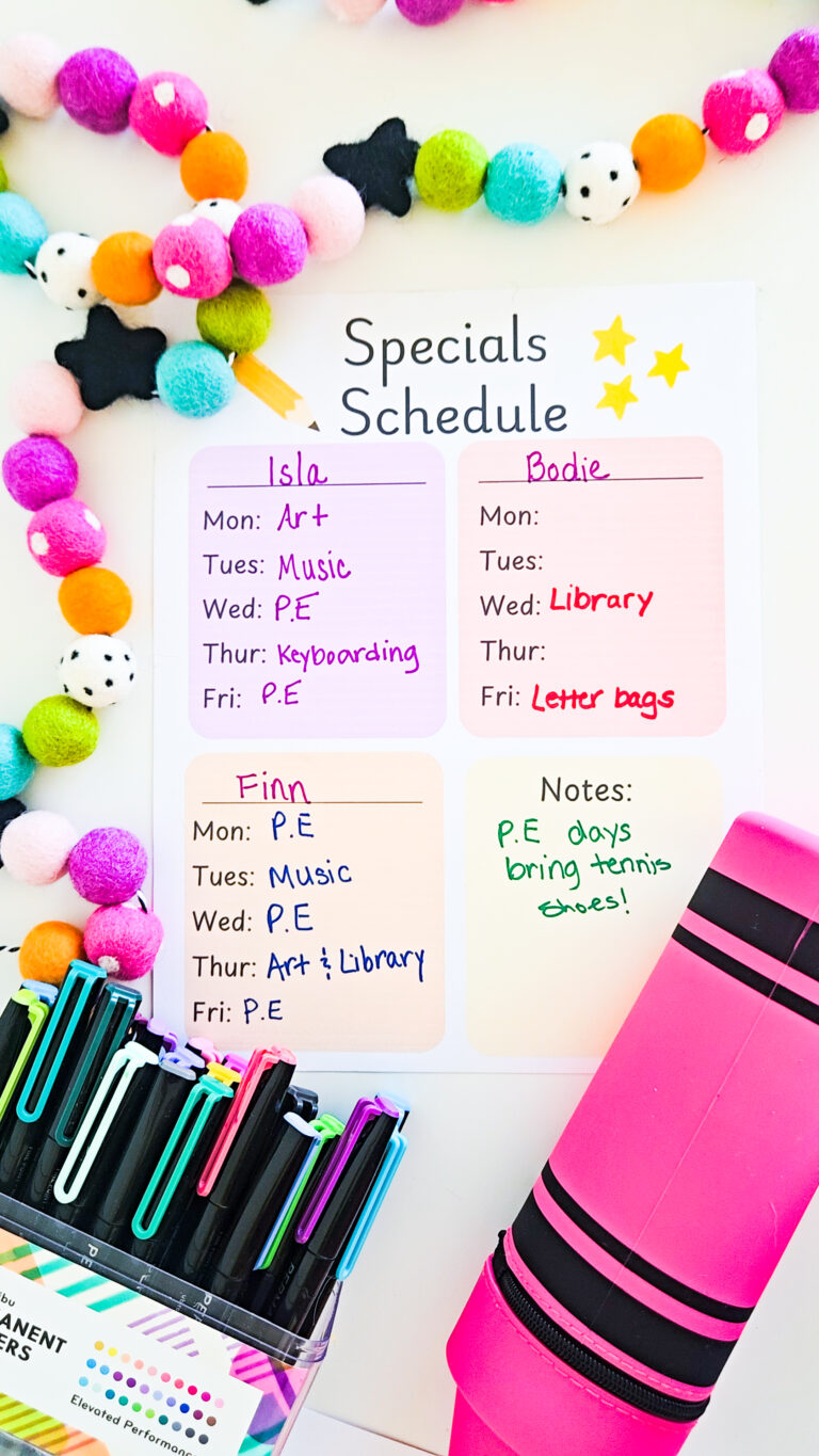 Specials Schedule Mom Hack