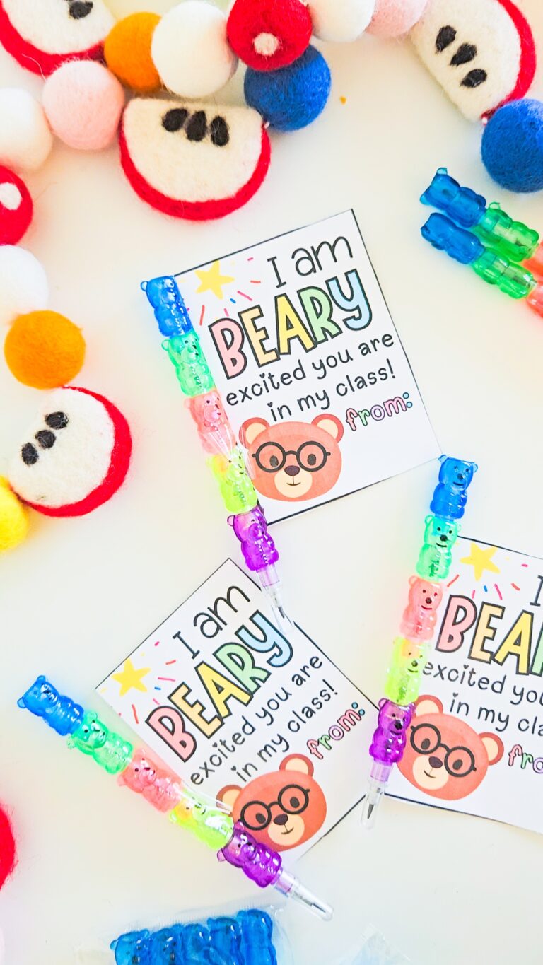 Bear Pencils Class Gift