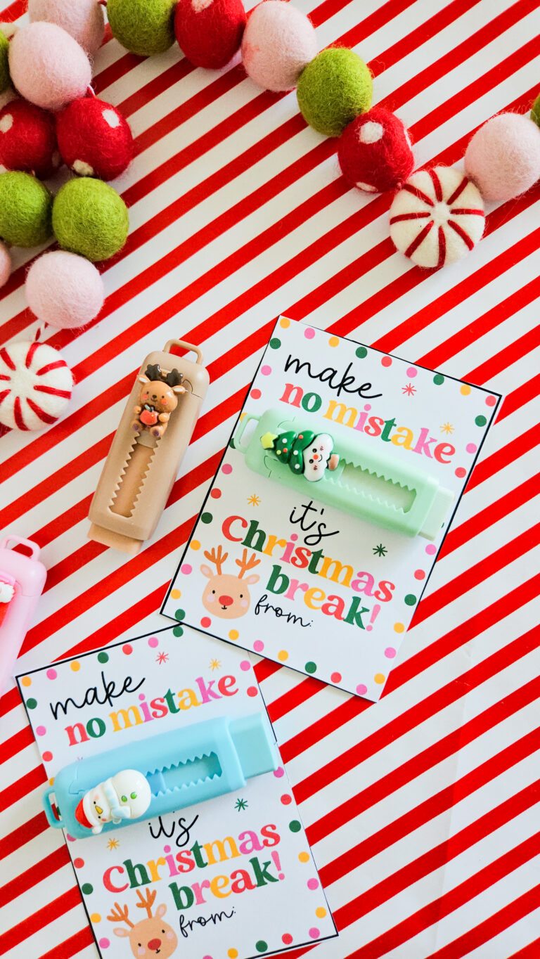 Christmas Erasers Class Gift