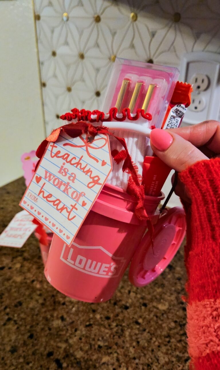 Mini Pink Lowes Bucket Valentine