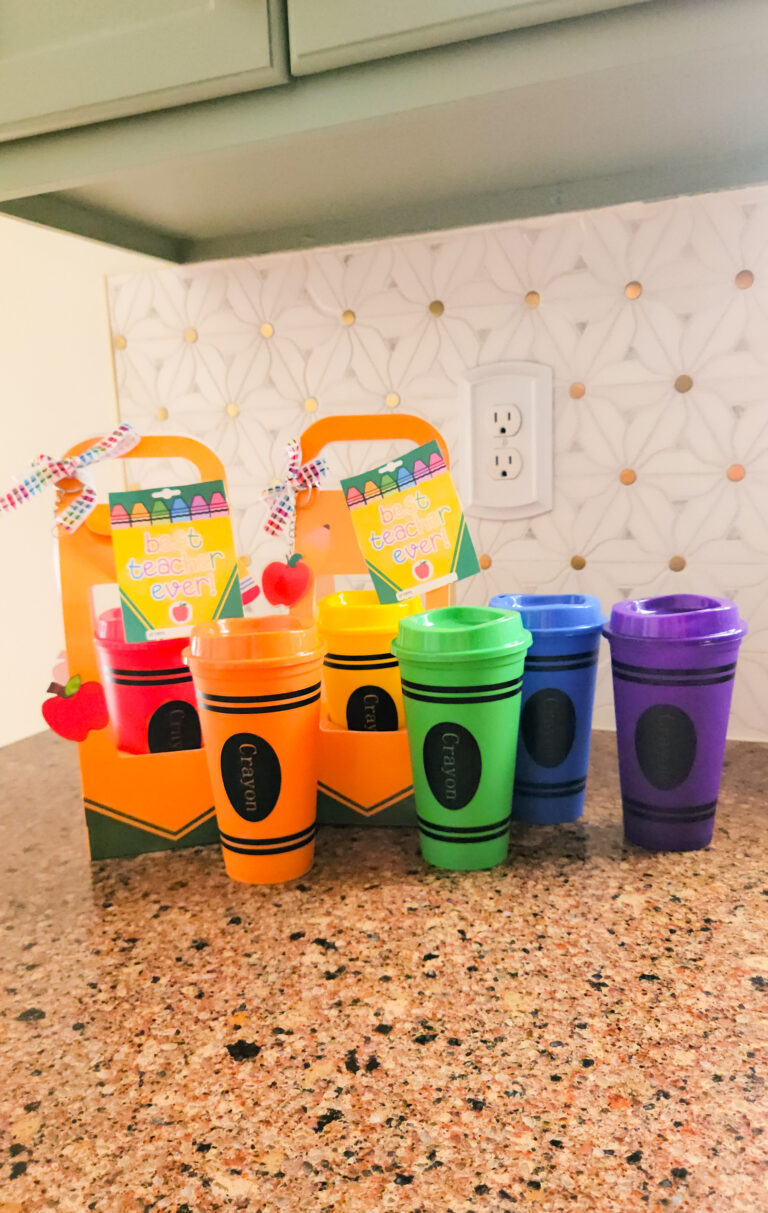 Crayon themed drink carrier